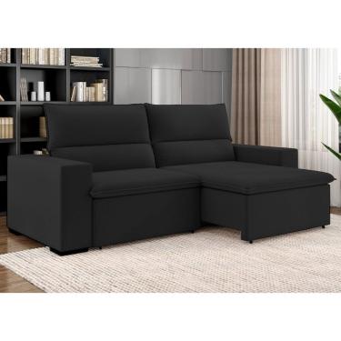 Imagem de Sofá 3 Lugares Retrátil E Reclinável 220cm Belize Preto