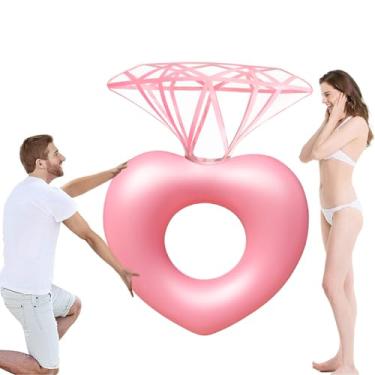 Imagem de NUOGAO Boia De Natação Diamante, Brinquedos Praia Para Festas Em Piscinas, Cama Flutuante Inflável Adultos, Divertidos Piscinas…