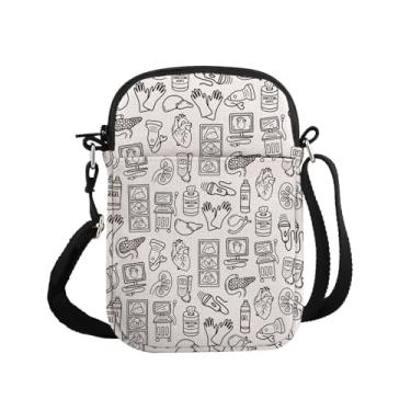 Imagem de G2TUP Orgulho Médico Presente Ultrassom Doodles Bolsa de Viagem Sonograma Heróis Presentes, Rabiscos de ultrassom P