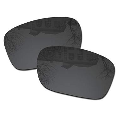 Imagem de Millersawp Lentes de substituição Holbrook OO9102 compatíveis com óculos de sol Oakley - Stealth Black