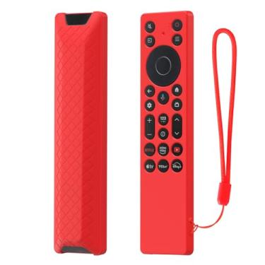 Imagem de LEFXMOPHY Capa protetora de silicone para controle remoto TCL RC923A FMB1 / RC813A FMB1 2025 QM6K QM7K - Vermelho