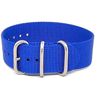 Imagem de Da Luca Pulseira de relógio militar de nylon balístico - azul (fivela fosca): 26 mm