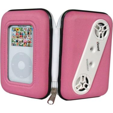 Imagem de Alto-falante e capa DreamGear i.Sound Audio Vault para iPod e MP3 Players (rosa)