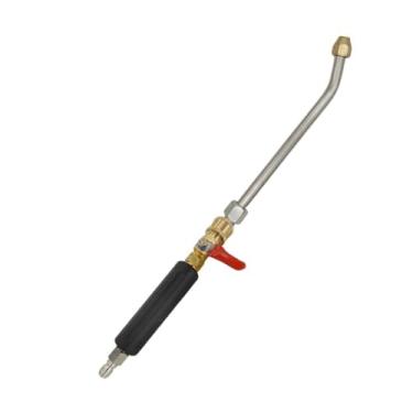 Imagem de predolo Extensão para lavadora de alta pressão, bico de pulverização em leque de 25 graus, haste de limpeza de conexão rápida de 1/4 de polegada, Curvatura de 25 Graus