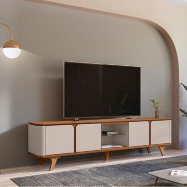 Imagem de Rack Roma 2.17 Cedro/Off White - Casa D Móveis