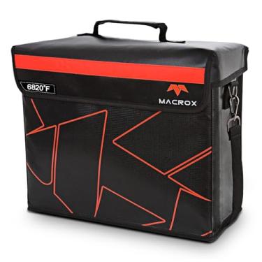 Imagem de Bolsa de documentos à prova de fogo e à prova d'água FLAYPAL com zíper interno e fecho. Design de bolsa totalmente fechada patenteado pelos EUA. Armazenamento seguro para documentos importantes, arquivos e objetos de valor, 40,64 x 32,02 x 16,54 cm