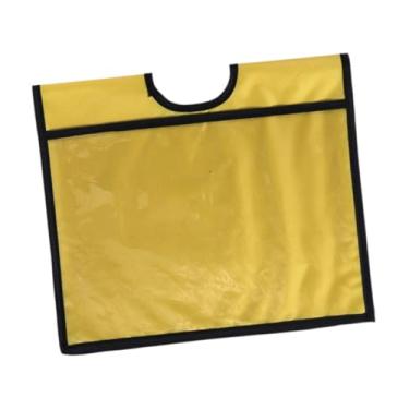 Imagem de Esquirla Capa para cone de trânsito externo com bolso, capa para placa de aviso, tecido Oxford para sinais de alerta e treinamento esportivo, Amarelo