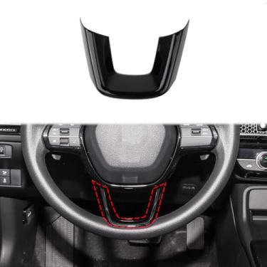Imagem de Fewshaw Capa de acabamento de volante preta brilhante em forma de U para Acura Integra para Honda Civic 2022-2025 para Accord HRV CRV 2023-2025