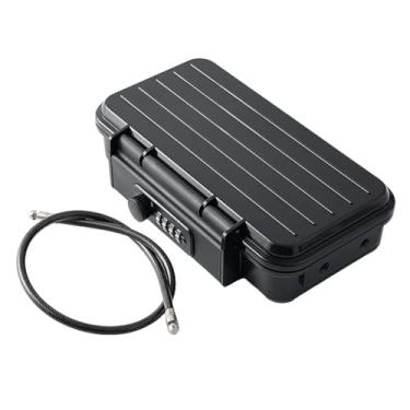 Imagem de Esquirla Caixa de armazenamento portátil pequena com trava, suporte, leve, à prova d'água, organizador de segurança para praia, viagens, casa, ar livre