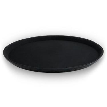 Imagem de Bandeja Redonda Arienzo Antiderrapante Brinox 40 cm, Preto