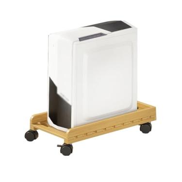 Imagem de Suporte de CPU Suporte para CPU Carrinho PC Torre PC Capa de mesa, Suporte de carrinho móvel com rodas giratórias de bloqueio, suporte de chassi simples, suporte de CPU (Natural)