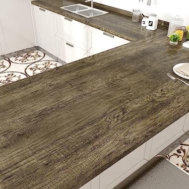 Imagem de WESTICK Papel de contato grande de madeira de 61 cm x 1000 cm, papel de parede de grão de madeira marrom, impermeável, removível, para bancadas de cozinha, armários de mesa, pia de jantar