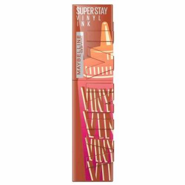 Imagem de Batom Líquido Maybelline SupersStay Vinyl Ink Sauce 45g, 185 Caramel