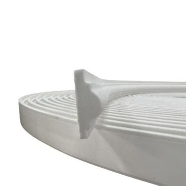 Imagem de Boiserie Moldura Rodameio Eva Autocolante Flexível Sirius 2,4cmx1cm Branco - 25 Metros