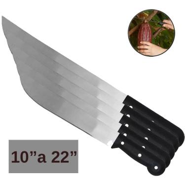 Imagem de Kit 7 Facão Para Mato Com Cabo De Plástico 10 A 22 Polegadas