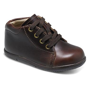 Imagem de Stride Rite SRT Tênis de couro Elliot para bebês e crianças pequenas, Marrom, 4 Toddler
