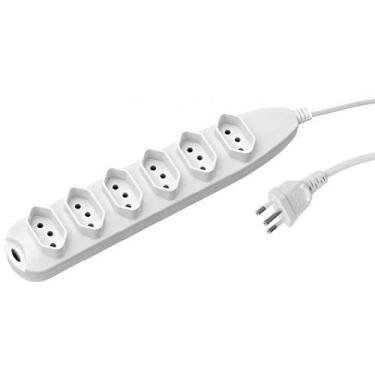 Imagem de Extensão elétrica bivolt 6 tomadas 10A 1,5 metros - YINS BRASIL