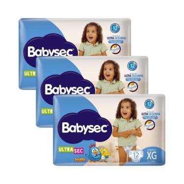 Imagem de Kit 3 Fraldas Babysec Ultrasec Jumbinho Galinha Pintadinha XG com 12 u