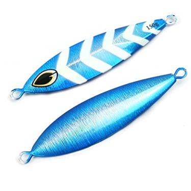 Imagem de 1p Isca de pesca artificial de metal de afundamento lento para pesca 150 g 200 g 250 g isca de pesca de robalo