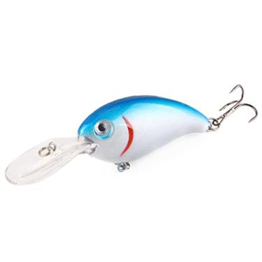 Imagem de ZZTWER 1 Isca de pesca de manivela 10 cm 14 g Isca rígida artificial para robalo, lúcio, pesca marítima