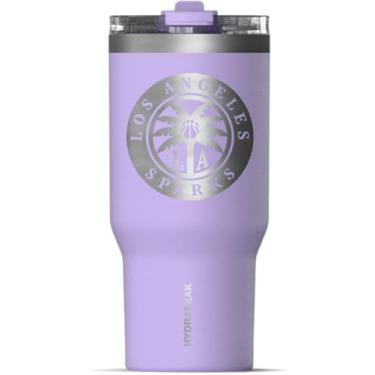 Imagem de Hydrapeak Copo WNBA oficialmente licenciado Los Angeles Sparks de 740 ml com tampa de canudo, compatível com porta-copos, copo isolado à prova de vazamento