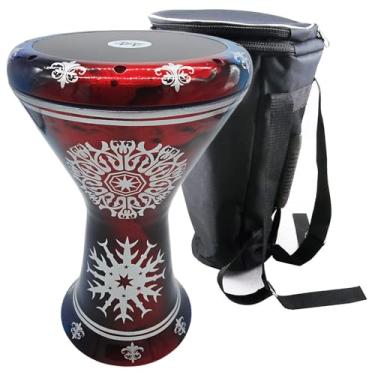 Imagem de Darbuka estilo egípcio Sombaty Horizon Zaza Percussion de 45 cm com cabeça de tambor de 23 cm (pôr do sol azul - 23 cm)