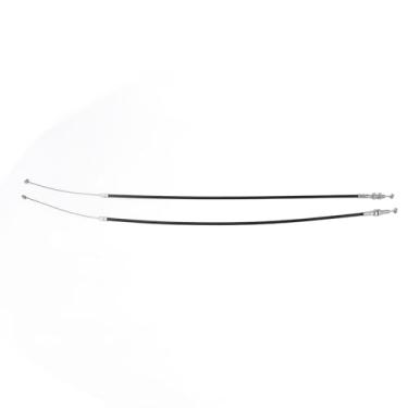 Imagem de Miriam Song Cabo de acelerador de popa, universal compatível com motor de popa Yamaha 40 HP, 66T 26301 00 metal melhorado desempenho barco motor de popa cabo de mudança do acelerador, 2 peças