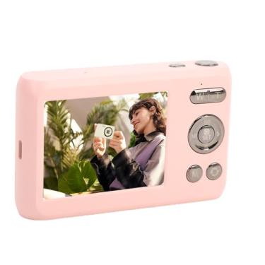 Imagem de Sanpyl Câmera Digital de Foco Automático Com 2,7 na Tela HD, 4K 64MP, 16X Digital Zoom, Suporte até 256g de Cartão de Memória para Iniciantes e Entusiastas (Rosa)