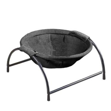 Imagem de Luqeeg Cama Elevada de Rede para Gatos, Respirável Removível Cama Elevada para Pets Suprimentos para Animais de Estimação Casa para Gatos Assento de Janela para Internos e Externos (Preto)