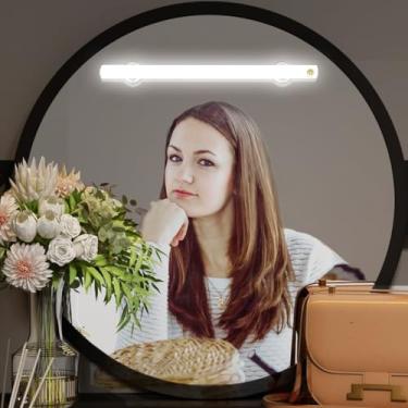 Imagem de BESTCAN Luz de espelho LED recarregável sem fio com lâmpadas de luz do dia para maquiagem e penteadeiras de banheiro