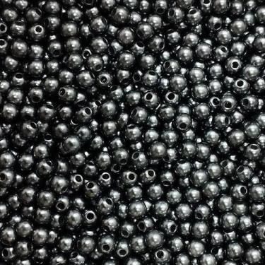 Imagem de PÉROLA DE ABS LISA Nº 04 20G PEROLA 4MM - IMPORTAÇÃO, Grafite escuro