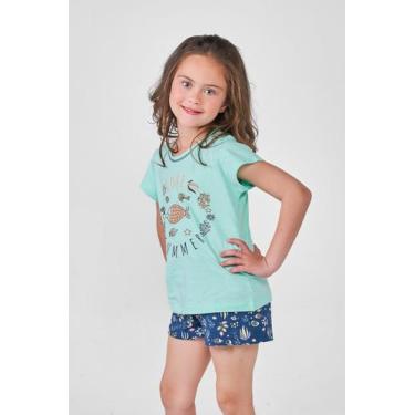 Imagem de Pijama Infantil Algodão Fundo Do Mar - Praqnome, Verde, 06