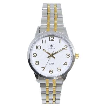 Imagem de Relógio Feminino Tuguir Analógico 9182C Prata e Dourado