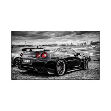 Imagem de Pôster De Corrida De Carro Super Nissan GTR Em Tela Para Decoração De 