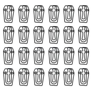 Imagem de 30 peças de clipes de papel com tema de Halloween criativo abóbora fantasma chapéu de bruxa clipes de marcador de página em caixa clipes de notas de metal marcadores de livro clipes de fotos para