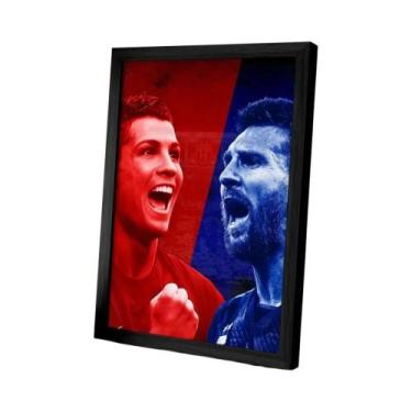 Imagem de Pôster De Atleta Abstrato Em Aquarela De Lionel Messi, Arte Moderna Pa