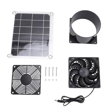 Imagem de AYNEFY Kit de Ventiladores de Painel Solar, 10W Monocristalina Painel Solar fã de Exaustor Portátil Ventilador de Sótão para Galinheiro Galpão Galpão Casas de Estimação