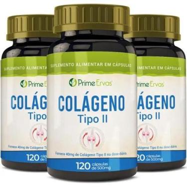 Imagem de Kit 3x Colageno Tipo 2 40mg 120cps Prime Ervas
