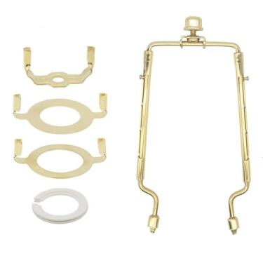 Imagem de TAODAN 1 Conjunto de Abajur de Metal Pesado Suporte de Luminária de Chão Ferragens 7/8/9/10 Polegadas Harp/Pináculo/Selim Padrão E14/E26/E27 Soquete Roscado