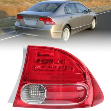 Imagem de Clidr Lente de luz traseira para Honda Civic 2006 2007 2008 4 portas sedã/híbrido lado do passageiro HO2801165 33501-SNA-A02 (direita)