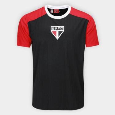 Imagem de Camisa São Paulo Braziline Herança Masculina, Preto, G