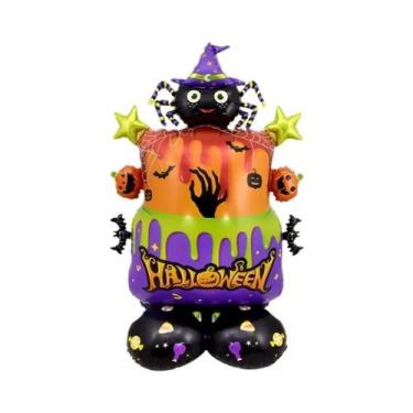 Imagem de Conjunto de Balões Gigantes de Halloween - Abóbora, Fantasma, Bruxa e 