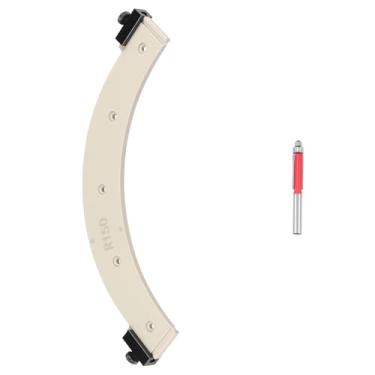 Imagem de Modelo de raio de canto redondo, modelo de roteador de raio portátil, ferramenta auxiliar de posicionamento de ângulo de arco preciso R100/R150/R200 para carpintaria DIY (R150)