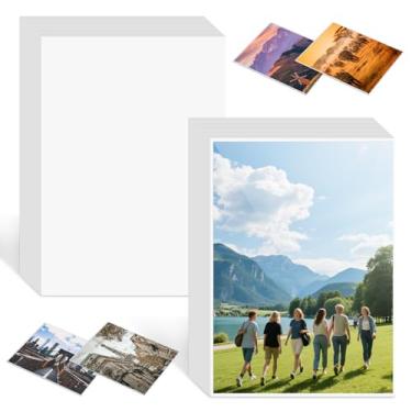 Imagem de Bupete Papel fotográfico 12 x 18 cm, 100 folhas de papel fotográfico brilhante para impressora, papéis fotográficos de 180 g/m² para impressora jato de tinta, cartões faça você mesmo, para