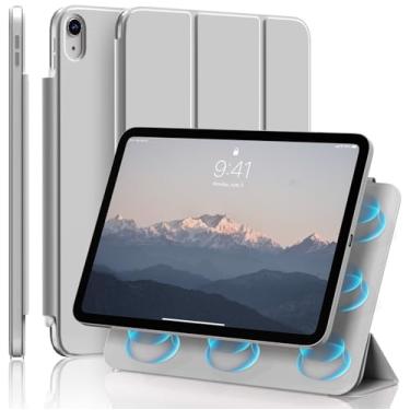 Imagem de JKSML Capa para iPad (A16) 11ª/10ª geração com suporte para lápis, ultrafina e leve, fixação magnética forte, capa fólio rígida antidobra, suporte triplo para iPad de 11 polegadas (2022)/11 polegadas