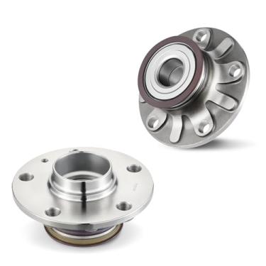 Imagem de SYKRSS 512336 Rolamento de roda traseira e conjunto de cubo compatível com Audi A3 Sportback e-tron, compatível com Volkswagen Beetle Golf R Golf SportWagen GTI Jetta Rabbit, 5 terminais com ABS 2