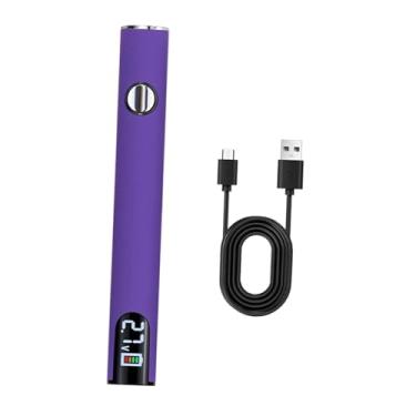 Imagem de harayaa Kit de ferro de solda USB recarregável LCD com visor digital sem fio caneta de solda bateria para reparo de circuito eletrônico, Roxo