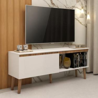 Imagem de Rack Para Tv Ate 55 Polegadas Retro Cor Branco 1 Porta