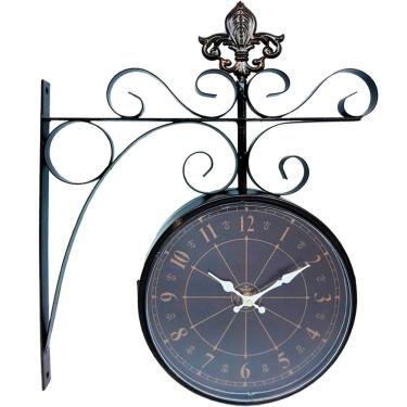 Imagem de Relógio De Parede Dupla Face Retro Estação De Trem Vintage