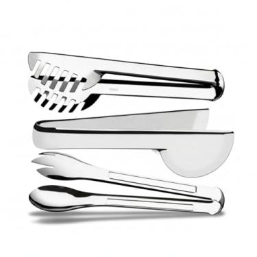 Imagem de Conjunto de Pegadores em Aço Inox, 20cm, 3 Peças - Pegador para Macarrão, Massas, Salada, Frios e Multiuso, Utensílios de Cozinha Profissionais